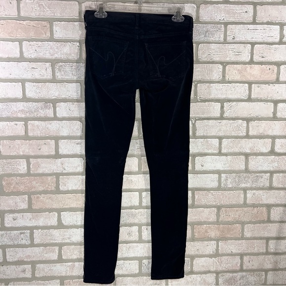 Citizens of Humanity Avedon Skinny Black Velvet Jeans Size 25 - Picture 8 of 12